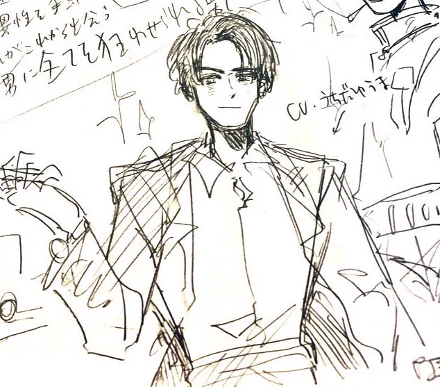 先日偏見大喜利で描いたコイツ、友達に「うわー後輩に照らされて泣いてそ〜〜〜」て言われたのウケる 
