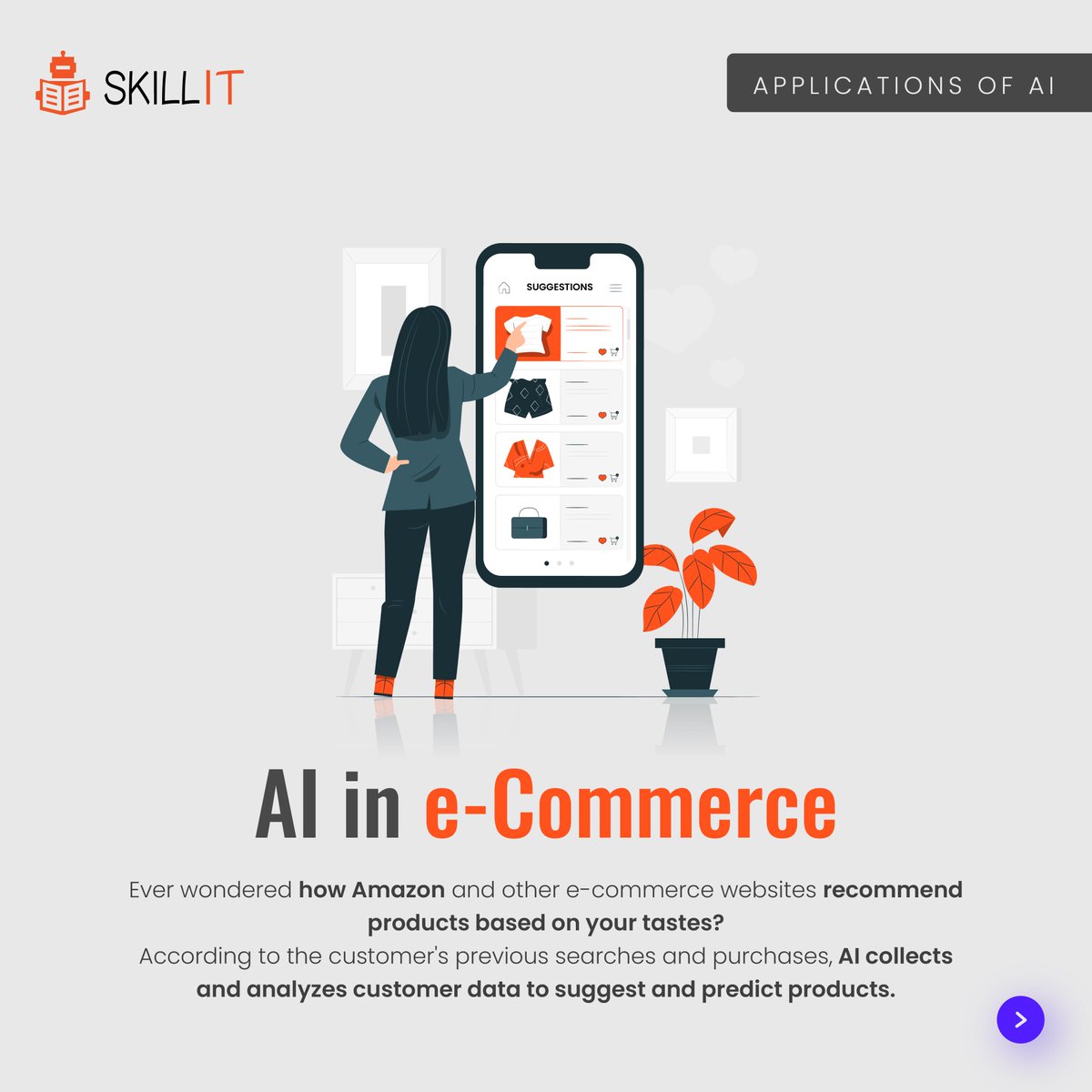 SKILLIT_India's tweet image. AI is being in every industry, and now your kid can start learning it too! Join SKILLIT&apos;s Artificial Intelligence Course. Register Today.
#applicationsofai #ecommercewebsite #artificialintelligence #ArtificialIntelligenceCourse #artificialintelligencetechnology