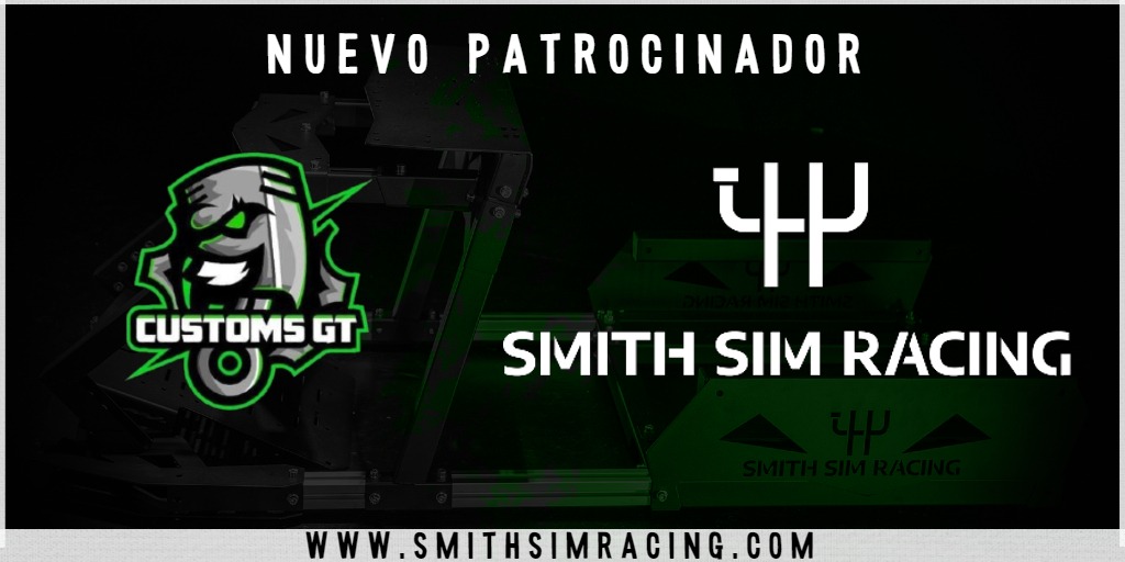 🟢🟢🟢 SPONSOR 🟢🟢🟢

 Hoy hacemos oficial nuestro acuerdo de colaboración entre <a href="/CustomsGT/">Customs GT</a> 🤝 @SmithSimRacing, empresa dedicada a la fabricación industrial de cockpits y accesorios de gran calidad para hacer más profesional e inmersiva nuestra pasión.

#EstoYaNoEsUnJuego