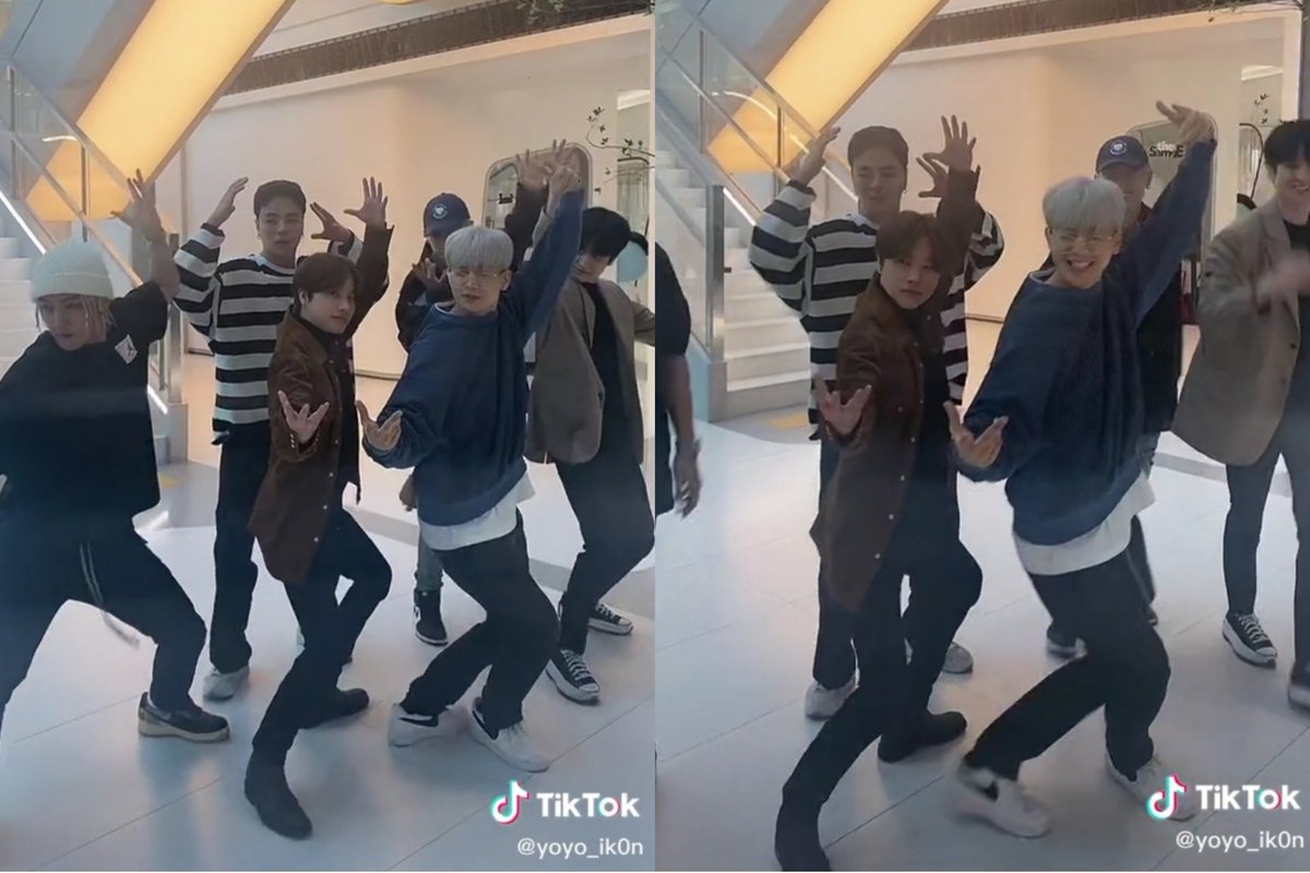 aeternumikonic's tweet photo. Yunhyeong successfully made iKON do tiktok vid on his account. Their face is so funny, looks like they are just force to do it HAHAHHA

#iKON @YG_iKONIC #아이콘 https://t.co/9HFKA07qf8