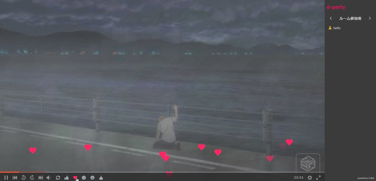 U_Not_401's tweet photo. 【拡散希望】
dアニメストアでもオンラインの友人と同時に視聴（ウォッチパーティー）を実現するChrome 拡張機能『d-party』を公開しました。

サイドバーからルームを作れて、シェア機能によってdiscordなどで気軽に参加者を招待することができます。（要全員インストール）

https://t.co/rzTn9SVXUb https://t.co/UOG8cz2DI0