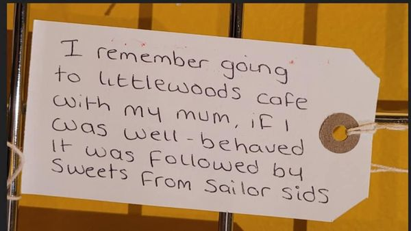 EBMuseum's tweet photo. Thank you for sharing your memories of Barnsley town centre as part of the Routed exhibition:

" I remember going to Littlewoods café with my mum. If I was well behaved it was followed by a trip to Sailor Sids"

Photos from @BarnsArchives https://t.co/HZc4aF73Id