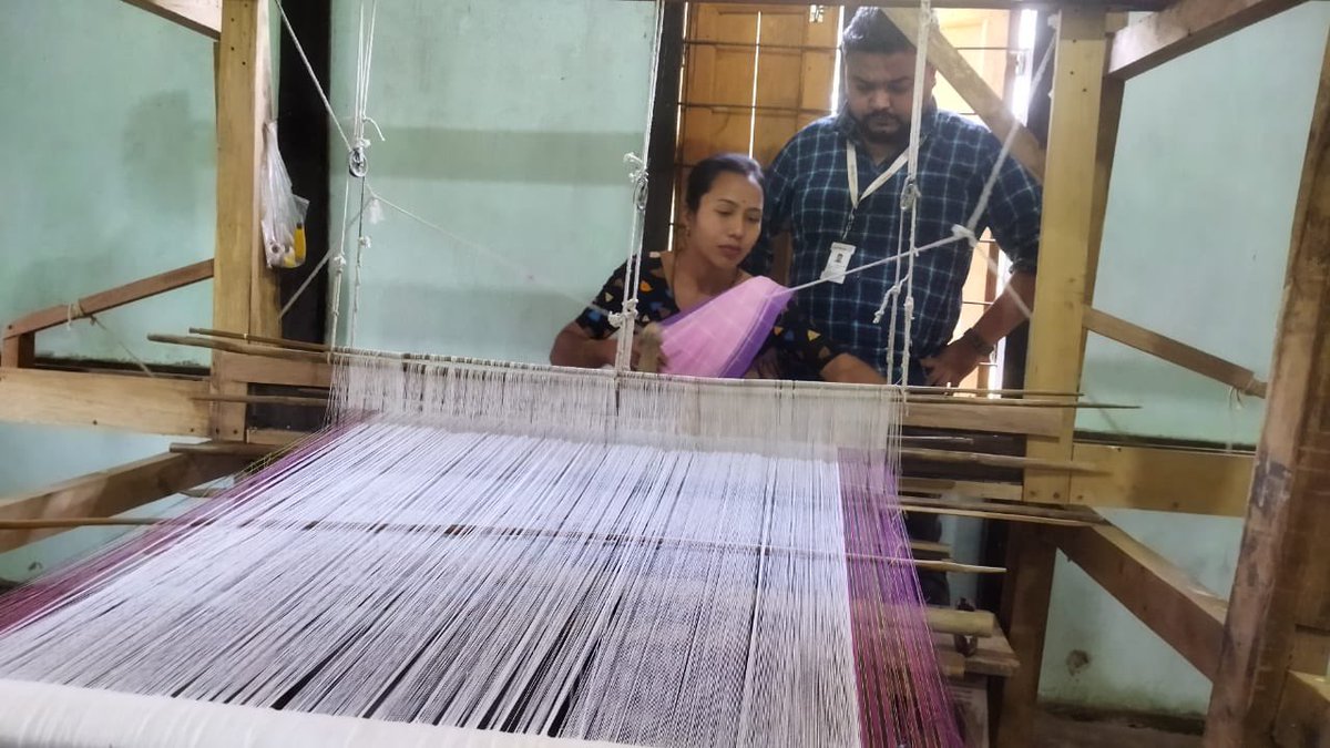 GrowPvt's tweet photo. Textile SSC ASDM Assessment conducted under Handloom Sector in Tinsukia   , Assam for the job Role : Two shaft handloom weaver By Growwell on 15-3-22 https://t.co/AZdzWDCep8