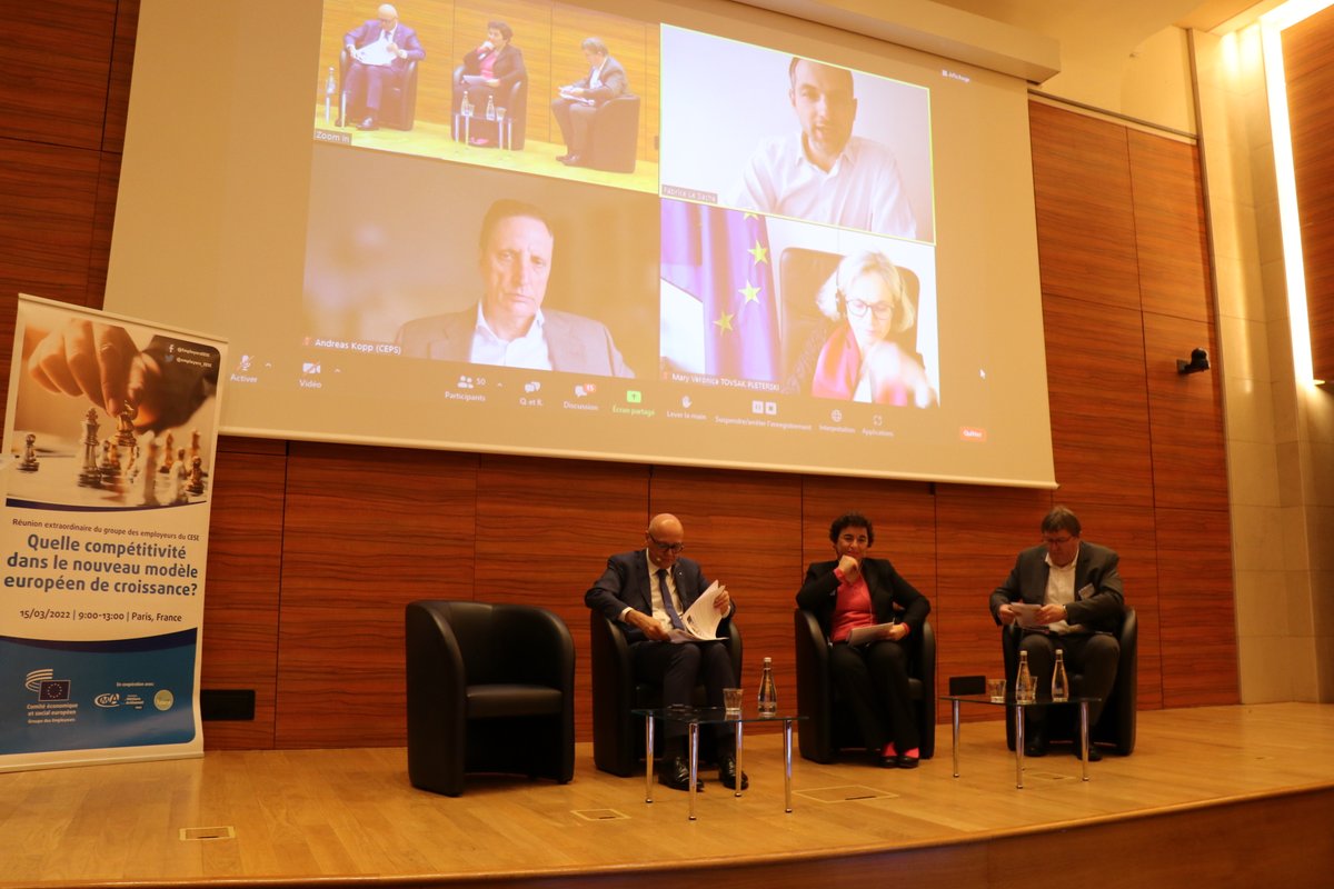 employers_EESC's tweet photo. There is a real shift that has to be made from a Europe that for a number of years has been built around the consumer
🔁to a consumption AND production Europe.
@f_lesache from @medef at event on new #EuropeanGrowthModel https://t.co/7TsmGmPyfI