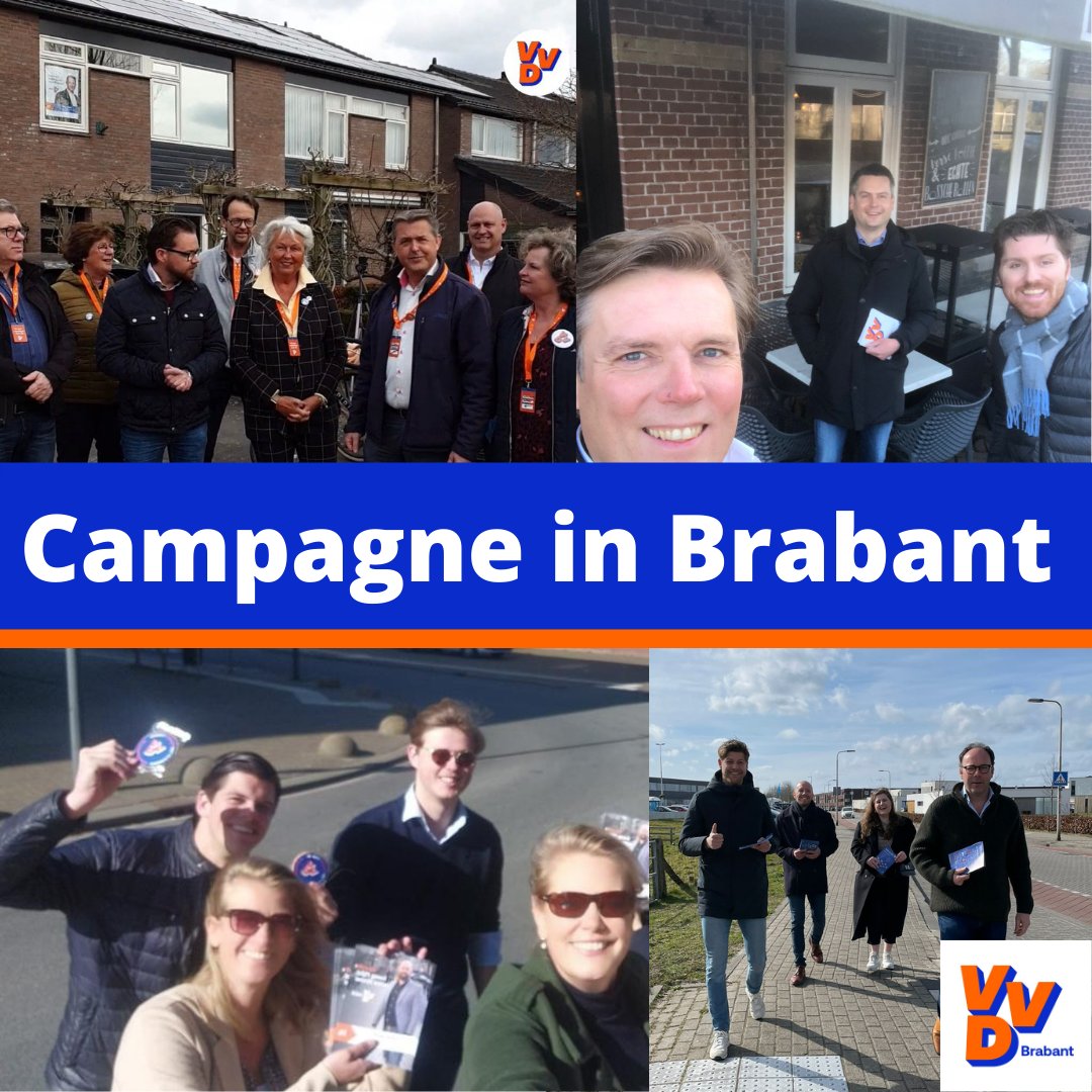 De afgelopen dagen is er weer volop campagne gevoerd in #Brabant. Nu is het tijd voor de eindsprint. Maak gebruik van uw democratisch recht. Ga stemmen vandaag en morgen! #StemVVD #GR2022