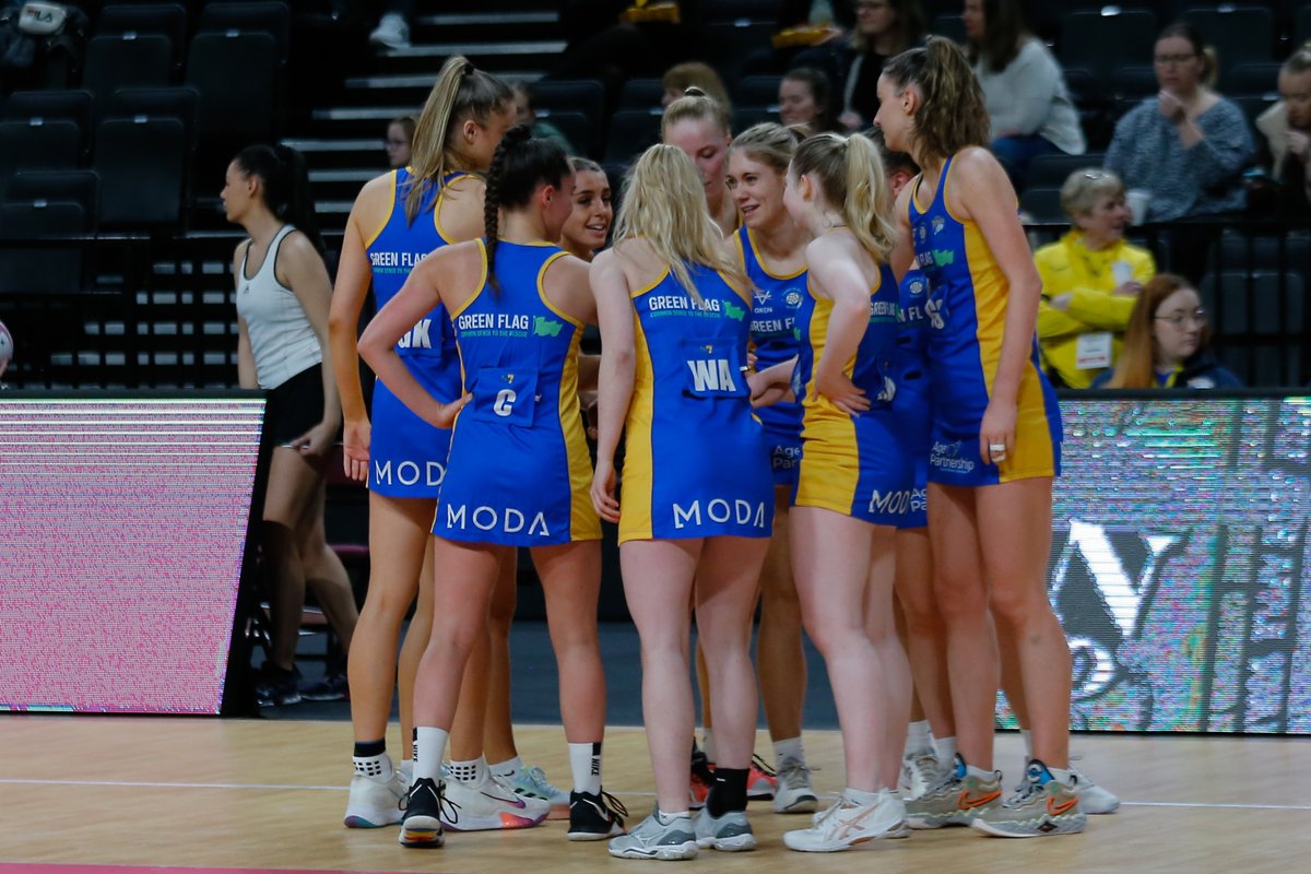 RhinosNetballSL's tweet photo. Great to see our U21s playing on the big stage at the 
@AOArena last Saturday against @PathwayThunder
 
#TeamRhinos | #RhinosNetball
📸 @Touchlinepics https://t.co/bX21ESv2A2