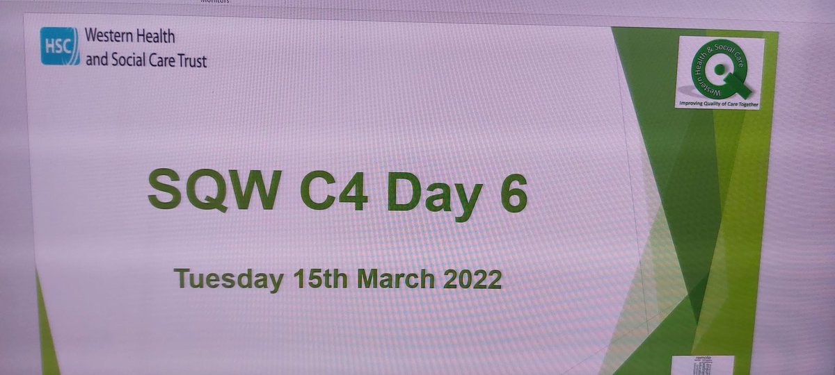 Ready to commence Day 6 <a href="/WesternHSCTrust/">Western Trust</a> #sqwc4