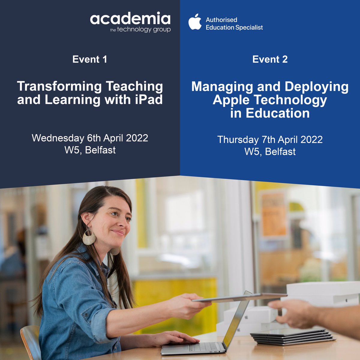 ericmccleeryni's tweet photo. Don’t miss out on a fantastic ‘in person’ iPad event in Belfast this April. The perfect event to reignite the use of iPad in the classroom! https://t.co/GPEz5nOv0H https://t.co/0qzLOr5kDX