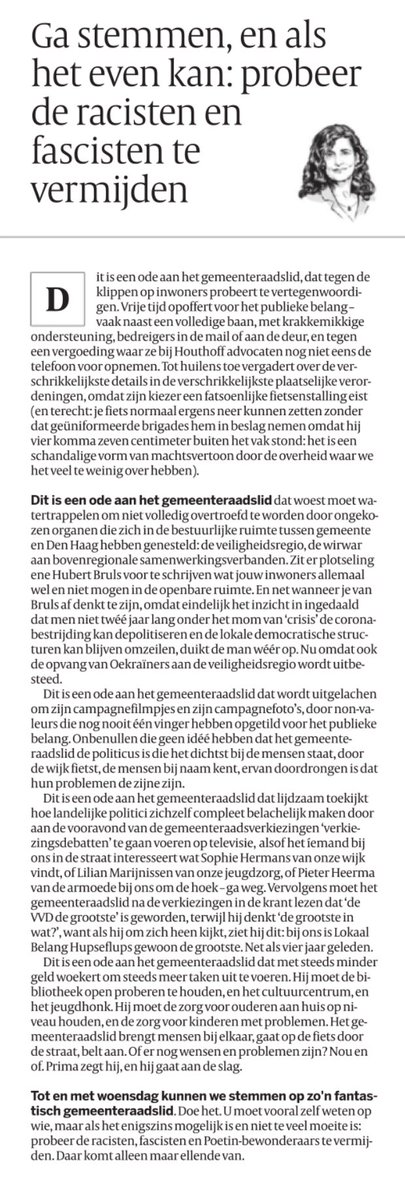 SamirBashara's tweet photo. Dit keer wilde ik er niet eens zozeer zelf heel veel over zeggen. Dus was ik des te blijer dat @sheilasitalsing dat wel had gedaan. 

Ga.
Stemmen.

🙏

#GR22
#OdeAanHetGemeenteraadslid https://t.co/oVLic2Ebq9