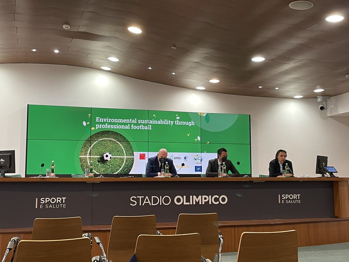 LIFE_TACKLE_EU's tweet photo. The Life TACKLE final conference has started with opening remarks from Diego Nepi Molineris (General Director @SporteSaluteSpA ) and Marco Brunelli (General Secretary @FIGC) https://t.co/AfbSZ2DTRT