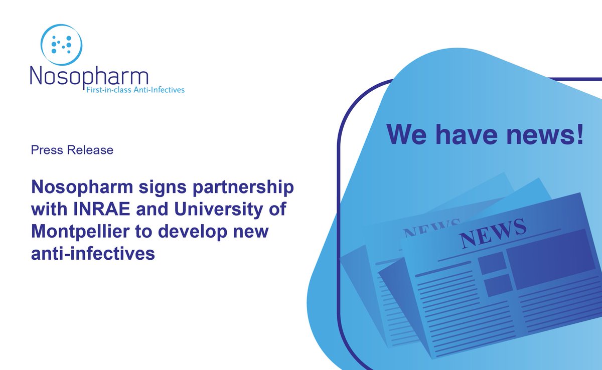 Nosopharm's tweet photo. We are thrilled to announce a new research collaboration with @INRAE_UMR_DGIMI @INRAE_Intl @INRAE_France @umontpellier : https://t.co/u95ubTW6si 
#AntimicrobialResistance https://t.co/xzOD6KDtIK