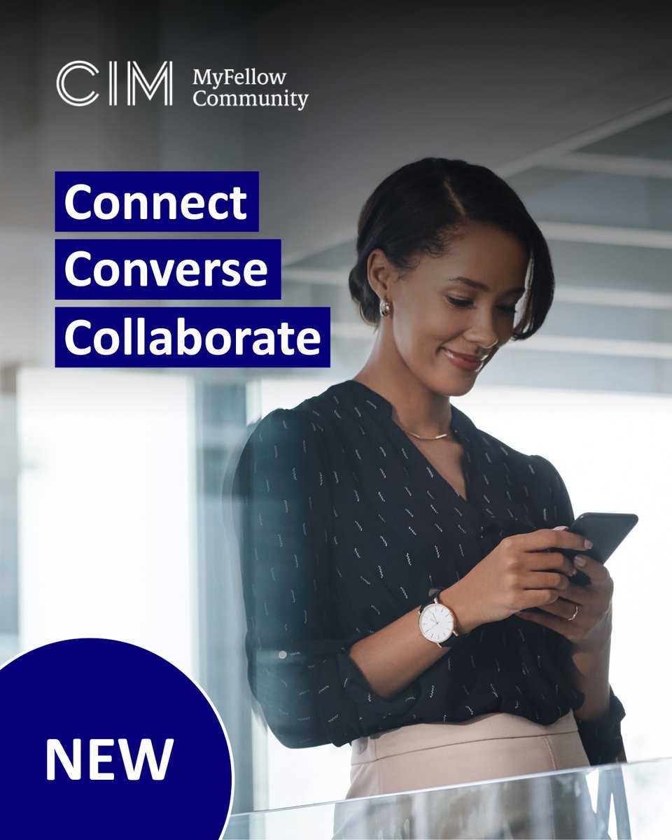 Our latest member benefit, exclusively for CIM Fellows, is a networking platform that allows Fellows to connect, converse and collaborate with like-minded and experienced marketing professionals. Join today: bit.ly/3C8DNHR
#MyFellow #Networking #CIM