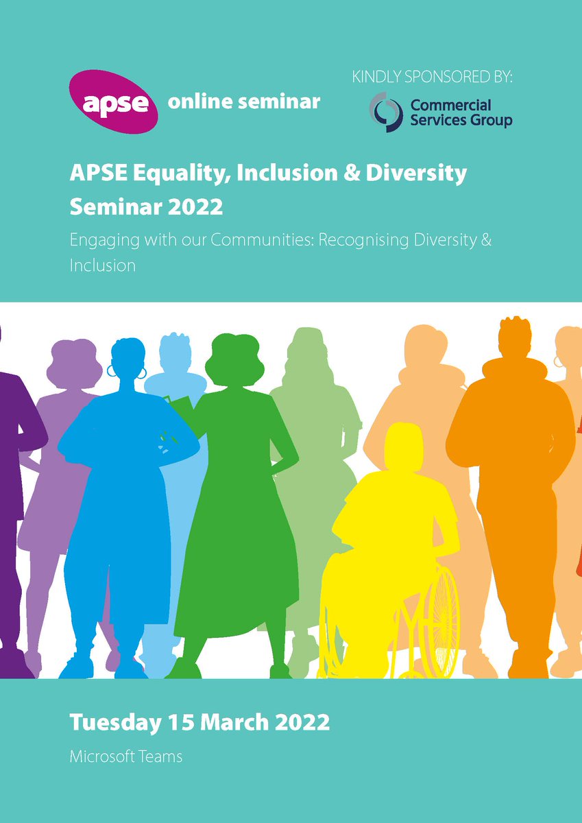 apseevents's tweet photo. We're all set for #apsediversity!
This online seminar brings together a range of expert speakers exploring steps local councils have taken and are continuing to carry out in developing and supporting a diverse workforce at all levels π
Programme infoπ
https://t.co/zJcKb5TXs6 https://t.co/OmdM96lKbb