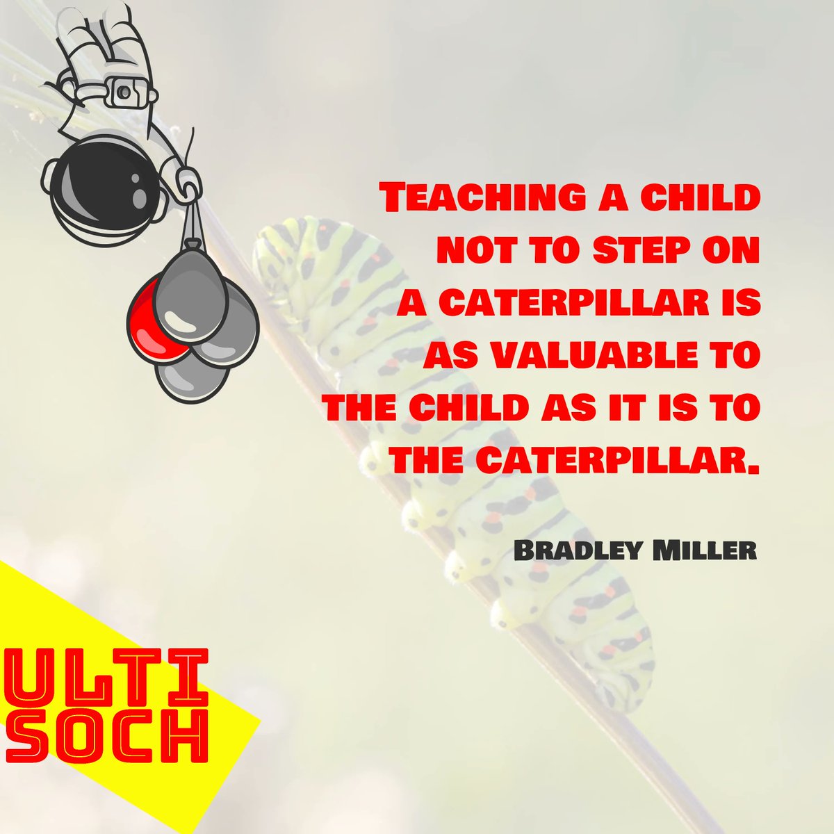 UltiSoch's tweet photo. “Teaching a child not to step on a caterpillar is as valuable to the child as it is to the caterpillar.” Is the caterpillar an enemy to the child? We'll discuss enmity in the next episode - coming tomorrow at 9 PM: https://t.co/IHJTokDTvB
#podcast #music #podcasting #radio https://t.co/e5vjBwgzBA