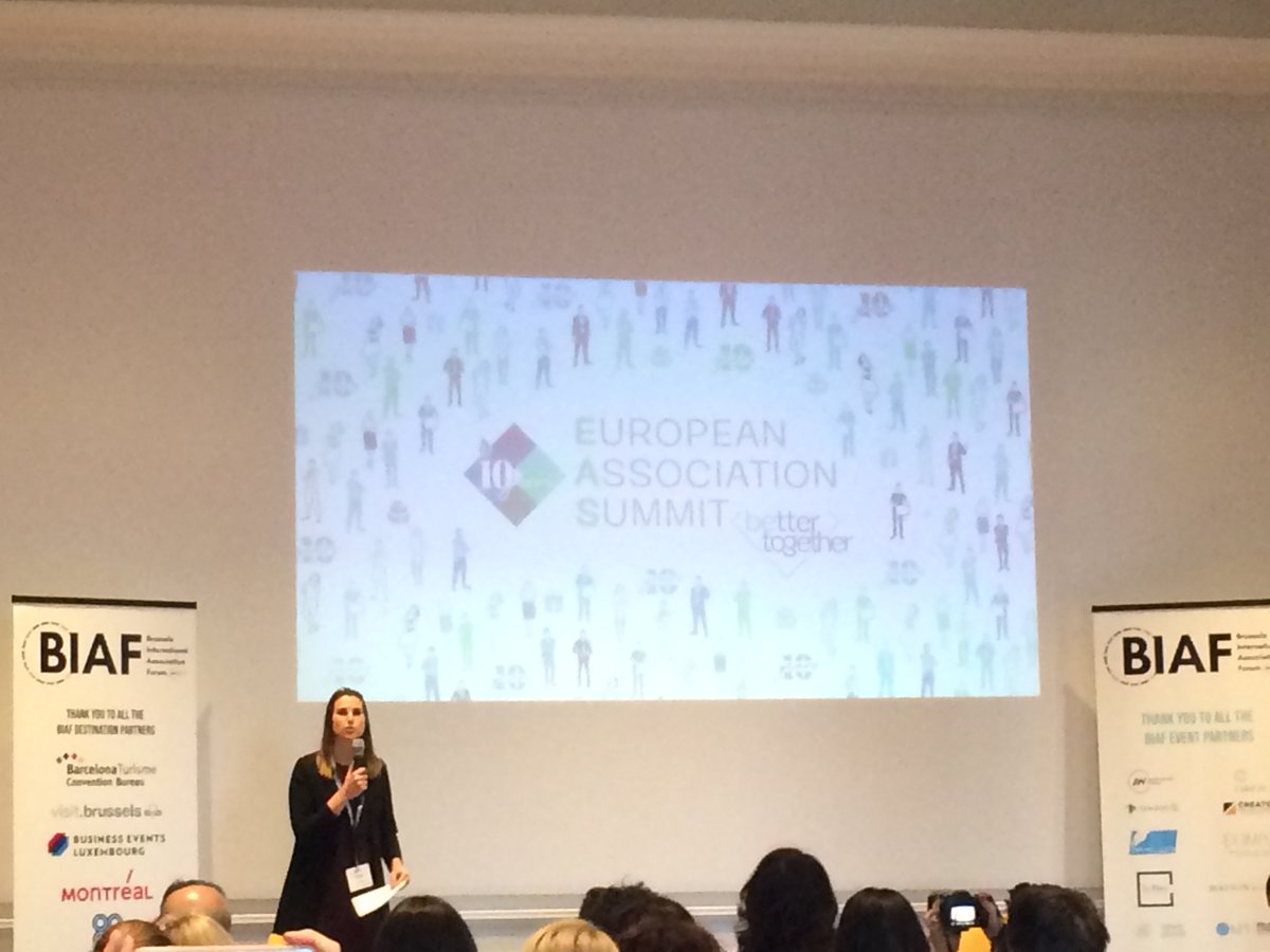 AssociationsBru's tweet photo. Presenting the @visitbrussels team at Brussels International Forum by @kaitroll followed by the presentation of the 3-5 May 2022 10th edition of the European Association Summit by the @AssociationsBru.
#EASummit #biaforum @AssocWorld https://t.co/dgJOf0bLkJ