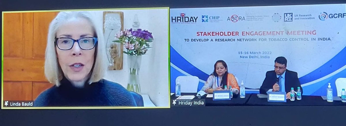 Hriday_Org's tweet photo. @LindaBauld Professor and Principal Investigator, @GCRF_TCCP joined the session virtually where she highlighted the impact of #TCCP in SEAR and discussed the way forward for the consortium. 
@EdinburghUni @DrMonikaArora @vrmohanty @EdinUniUsher @ManipalTccp https://t.co/6pETQSR1J1
