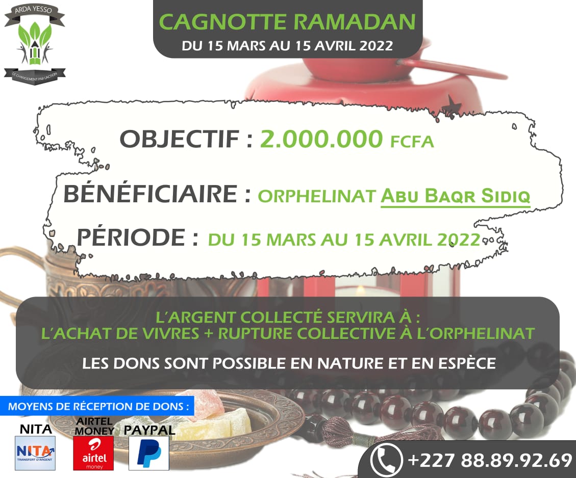 Asso_Ardalos's tweet photo. Top c'est parti ⏳
Comme annoncé, la cagnotte Ramadan est maintenant lancée ✅
Donnez ou partagez,
chaque action compte et rien n'est à minimiser ❤
Lien paypal : https://t.co/Zd6ry4ZwhO
#faisonsleensemble
#ARDAYESSO
#CagnotteRamadan https://t.co/Ffmt6j3NRt