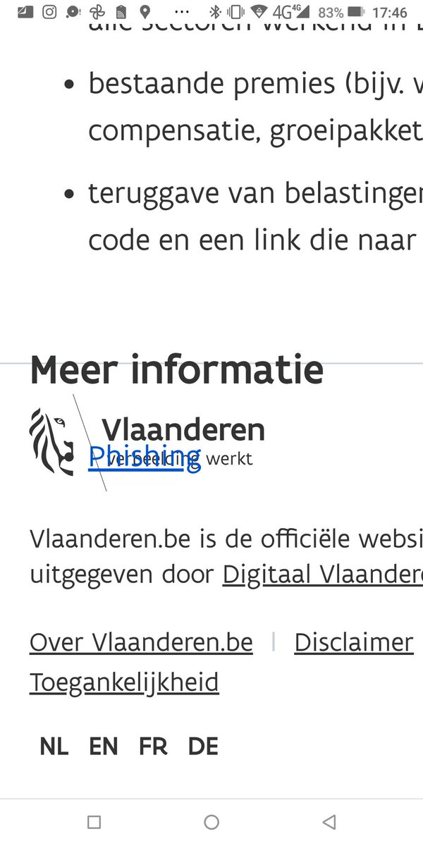 NielsVanPutte's tweet photo. @digi_vlaanderen @vlaamseoverheid Dit is misschien niet helemaal de bedoeling ... #phishingwerkt #Vlaanderen https://t.co/sjcp9A8PCB