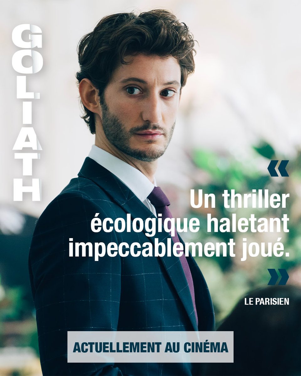 StudiocanalFR's tweet photo. « Un thriller écologique haletant impeccablement joué. » LE PARISIEN
GOLIATH est actuellement au cinéma ➡️ https://t.co/H8pW2dW1Ak
#GoliathLeFilm #FredericTellier
@EmmBercot @pierreniney https://t.co/c6ZQIea0ef