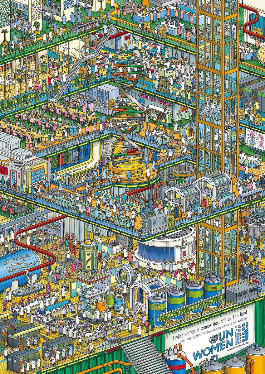 CarrieRosePR's tweet photo. This 2017 Where's Wally style campaign by the UN Women aimed to highlight the lack of women in Science, Technology, and Political roles 👏 https://t.co/6C0etZmHo2