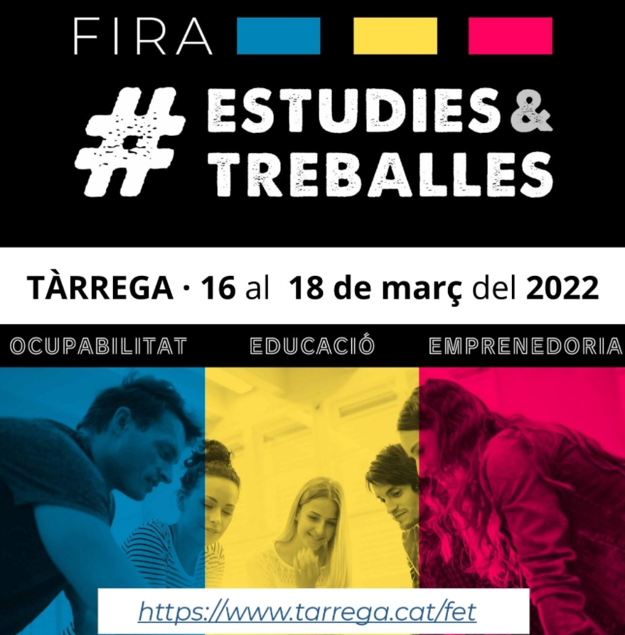 ocupaciocat's tweet photo. 🗓 Del 16 al 18 de març
📍 Recinte firal #Tàrrega
✅ El #SOC participa a la Fira #Estudies&Treballes #FET.
Visita el nostre stand i informa-te'n de tots els programes formatius i ocupacionals.
ℹ Informació:
https://t.co/5tWswgXqxk https://t.co/p54tVMCAwY