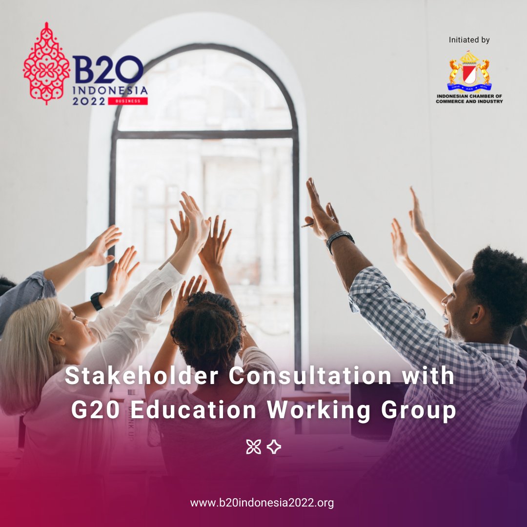 b20's tweet photo. The Future of Work and Education Task Force held a Stakeholder Consultation meeting with Iwan Syahril as Chair of G20 Education Working Group.
#FutureofWorkandEducation
#B20Indonesia #B20Summit #B20 https://t.co/vySanB7a7Q