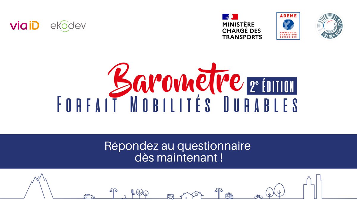 STM_Transport's tweet photo. 2ème édition du baromètre Forfait Mobilités Durables !
Dirigeants, Directions des Ressources Humaines, directions Développement Durable &amp; RSE, syndicats et représentants du personnel (CSE), participez en répondant au questionnaire au lien : https://t.co/dAweEeU5pd https://t.co/uL85UlF9lc