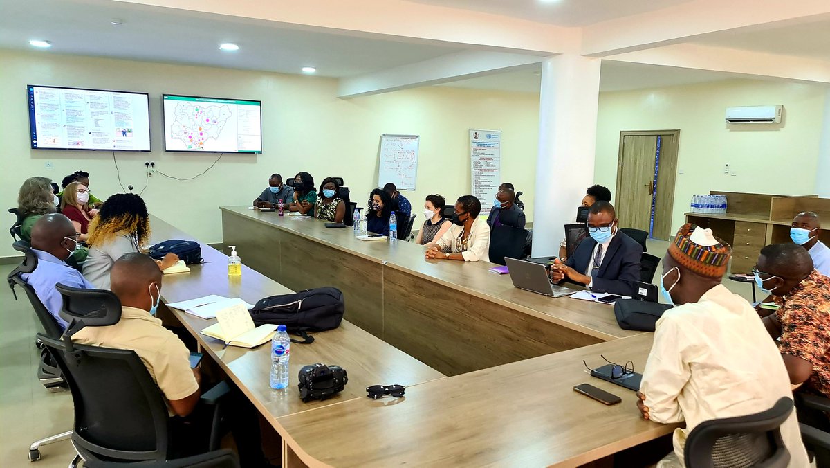 DrSamColl's tweet photo. @ZMPublicHealth @NCDCgov and @UKHSA #ihr_strengthening knowledge exchange visit to the Federal Capital Territory Emergency Operating Centre. Learning from Nigerias EOC journey in the face of challenging #publichealth threats 🦠 https://t.co/FtPpECFEZA
