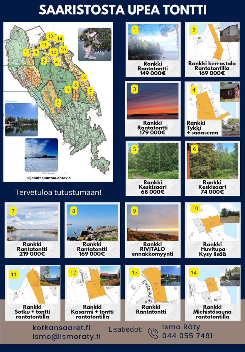 Kiinnostaako elämä saaristossa? #kotkarankki #tonttejamyynnissä #ismoräty #kotkansaaret