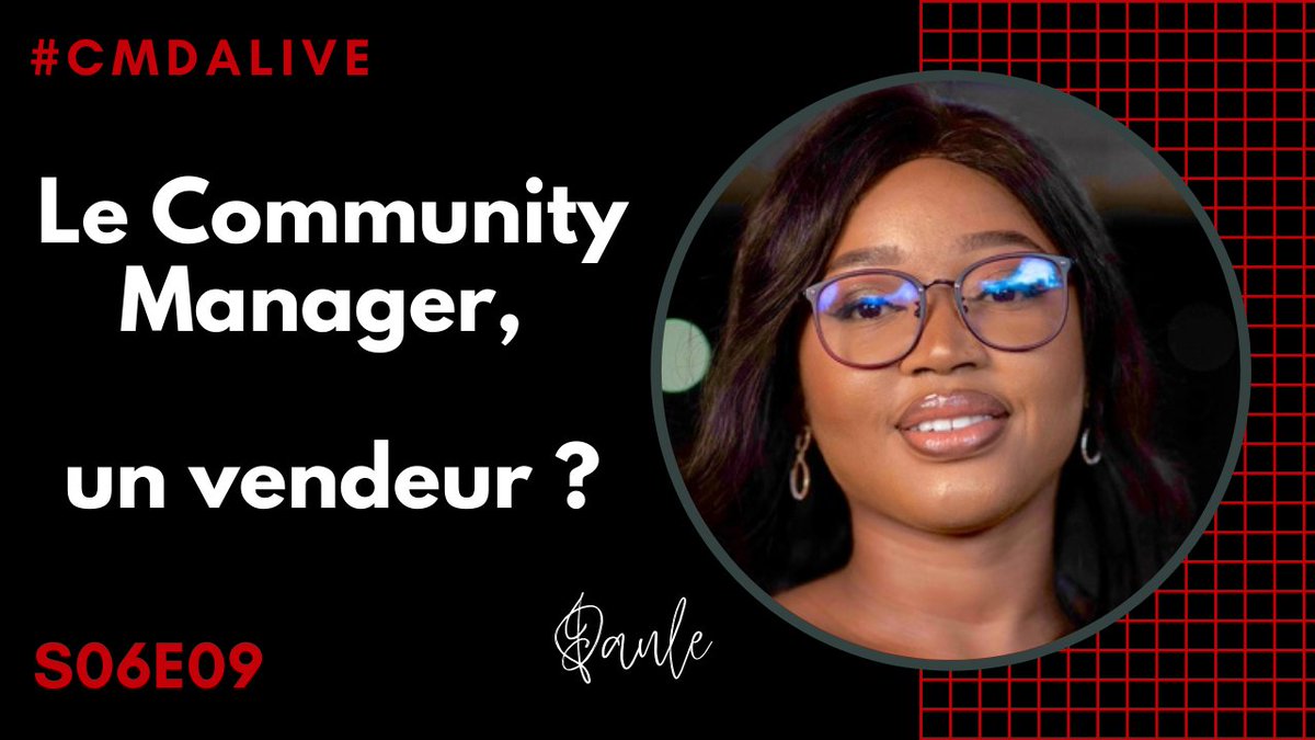 chedjoukm's tweet photo. Le Community Manager doit-il être un vendeur ?
Avec Paule ! #CMDALive S06E09
https://t.co/suFXcdXWxi https://t.co/BCKLFN1jGp