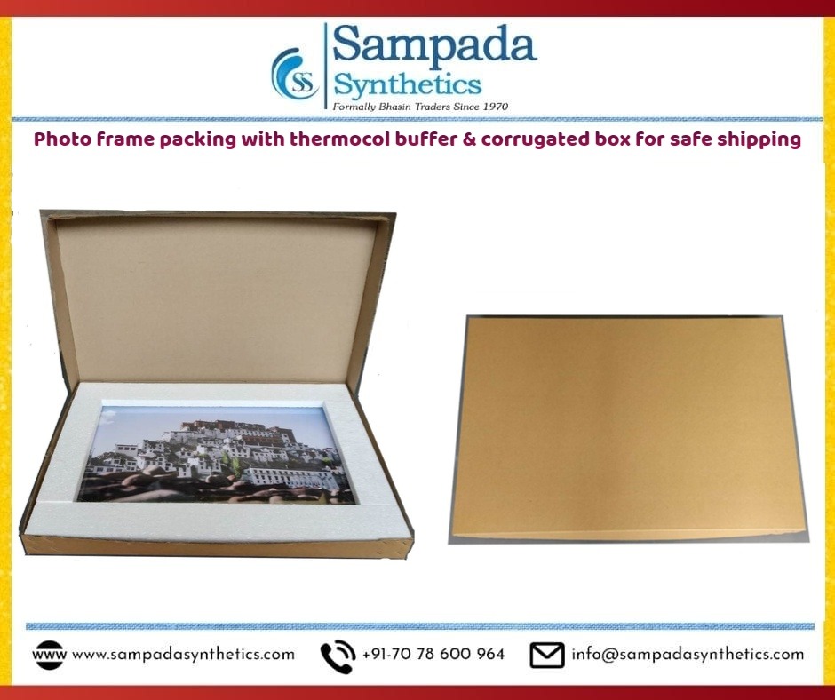 Sampada1970's tweet photo. Photo Frame Packing with Thermocol Buffer &amp; Corrugated Box for Safe Shipping
For Enquiry :
Please call us at 70 78 600 964
E-mail us at info@sampadasynthetics.com
Website:- https://t.co/2BBNvd0Jgk
#buffer #thermocolbuffer #packingbox #safepacking https://t.co/vG6CkwuuTx