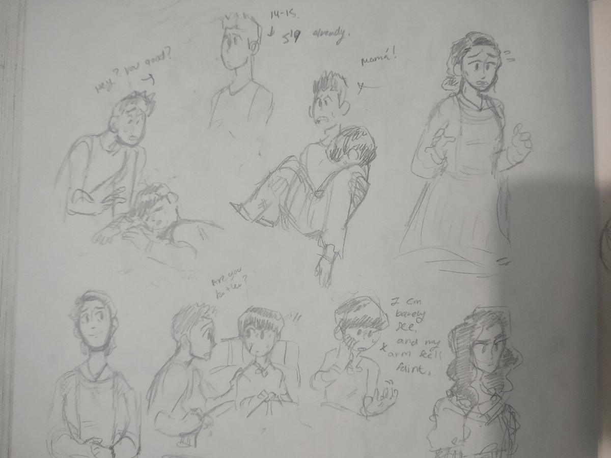 Here's some of the old sketches of my pairo lives au 