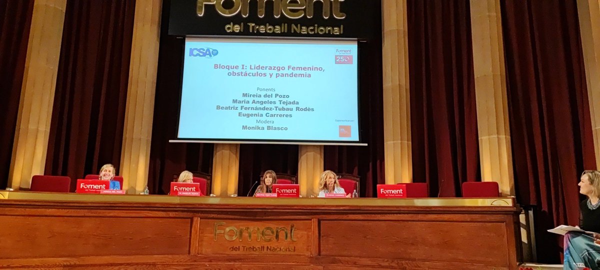 tazzmaria's tweet photo. Aprendiendo mucho sobre #liderazgofemenino en @FomentTreball  con @angeles_tejada , @MireiadelPozo , @Beatrizftubau , @CarreresEugenia . A destacar los #valores con los que vives, creer en ti misma, y construir juntos el nuevo futuro de hombres y mujeres https://t.co/By143wRdq8