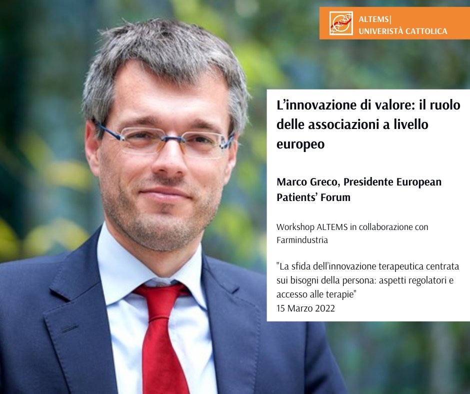 ALTEMS4's tweet photo. La formazione è imprescindibile e deve coinvolgere l'industria, il livello regolatorio, le università e i pazienti.
Promosso il nuvo percorso #ALTEMS in International Patient Advocacy Management.
@eupatientsforum https://t.co/upJnImoho9