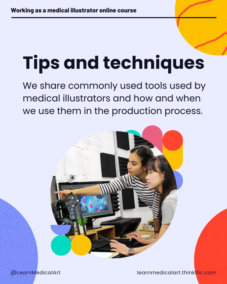 LearnMedicalArt's tweet photo. Our Working as a Medical Illustrator covers a broad range of skills, tools &amp; tips for success as a medical illustrator, whether you want to enter the field or want to build these skills to boost your career. 
https://t.co/EFYikK667V 
#medicalillustration #sciart #onlinecourse https://t.co/vy68t8IQPv