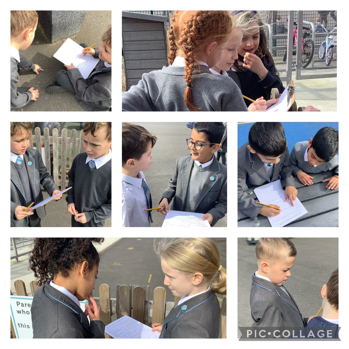 CHPScommons's tweet photo. The Department of Digital Culture took their questionnaires out onto the playground at lunch today, to interview their peers about their online habits and discovering worries they may have about online activity. #CHPSRightsRespecting #CHPScomputing #CHPSpshe #technology https://t.co/BHb298OPWQ