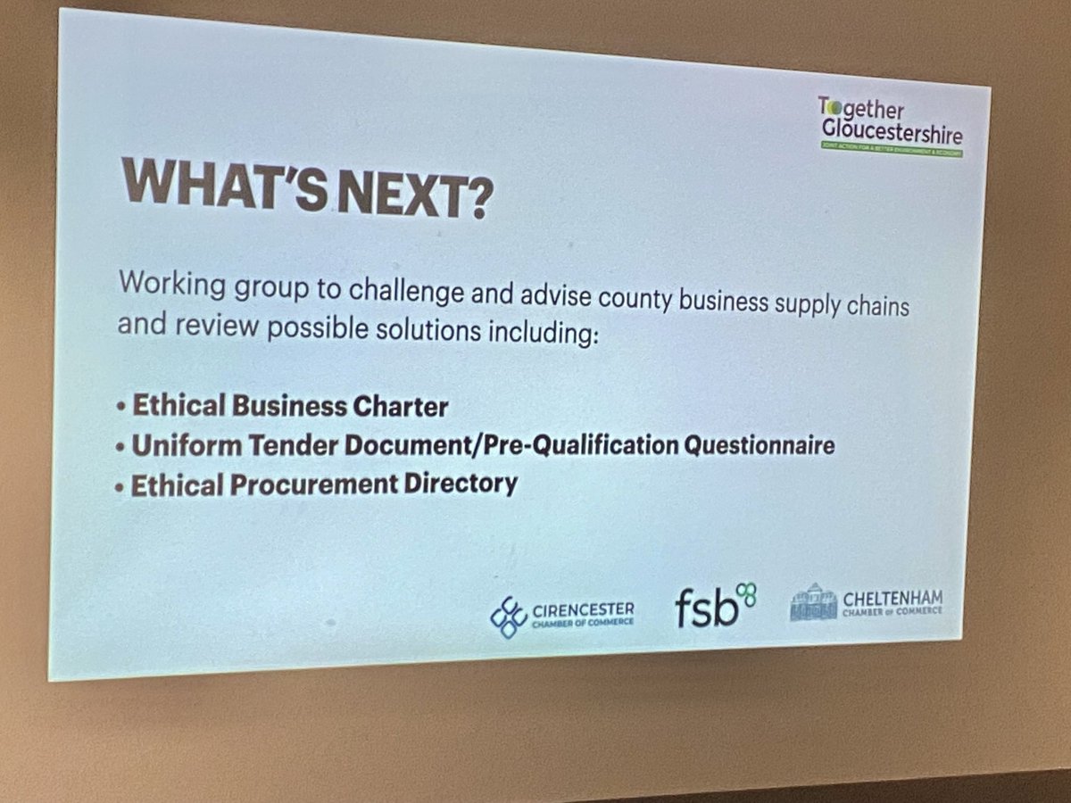 FSBGlosandWoE's tweet photo. It was great to get #procurement and #latepayment firmly on the #Gloucestershire radar at a meeting alongside @CheltChamber & @CCoCChat with #bigbusiness #MPs #councilofficials and more under the banner of 'Together Gloucestershire'. A good meeting which will lead to more. https://t.co/fOMj4bFkxY