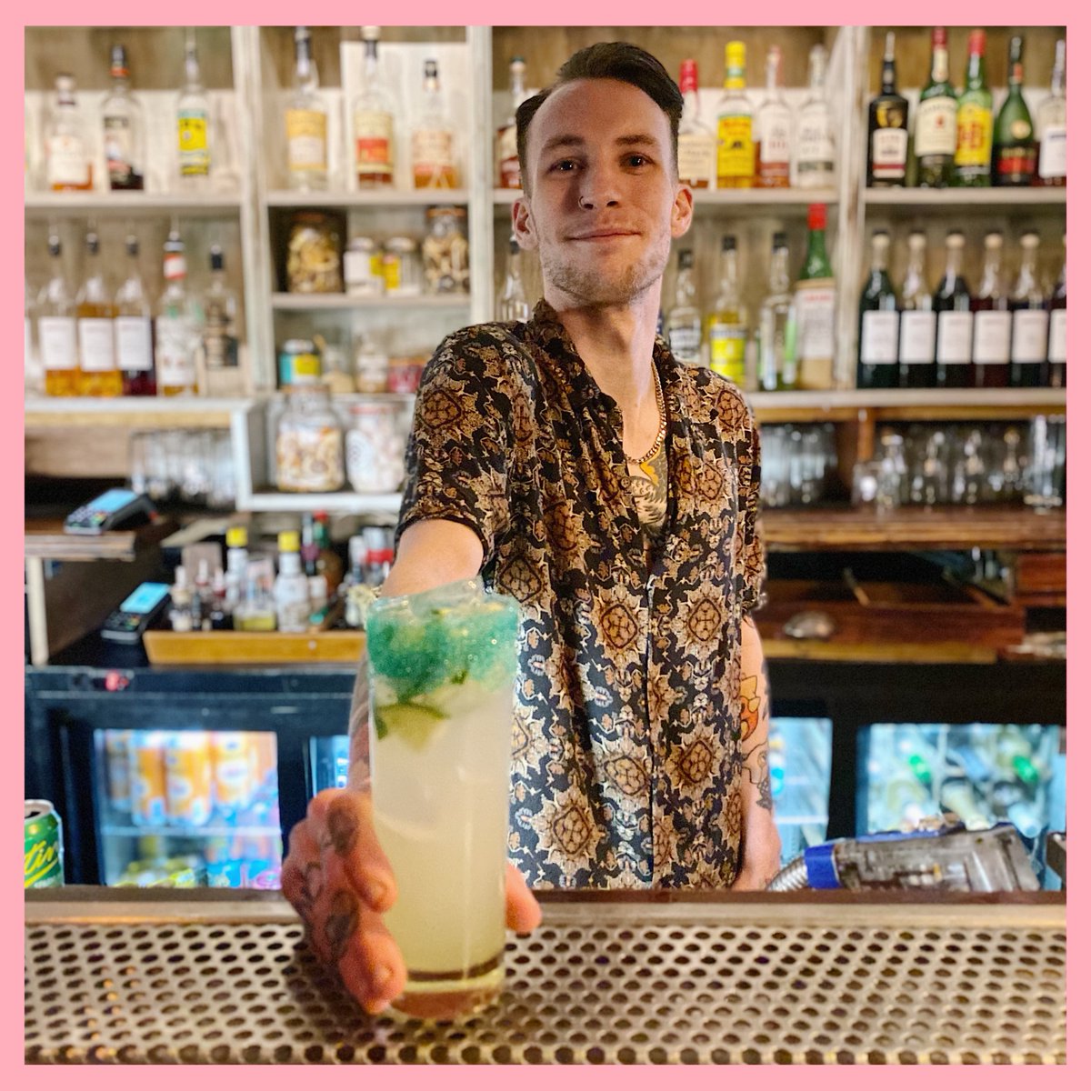 Welcome to the team Paul! 

Our new bartender Paul is photographed here with one of BRAND NEW drinks, the 'Granada Verde' using <a href="/TequilaOcho/">Tequila Ocho</a> kiwi, cucumber, lime, ting &amp; sherbet. Available for a limited time! 
.
.
.
#leedsbars #leeds #leedslife