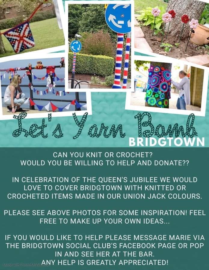 #yarnbombbridgtown #canyouhelp #knitters #Crocheting #redwhiteandblue 🇬🇧🇬🇧🇬🇧 #jubileeweekend <a href="/bridgtownsch/">Bridgtown Primary</a>