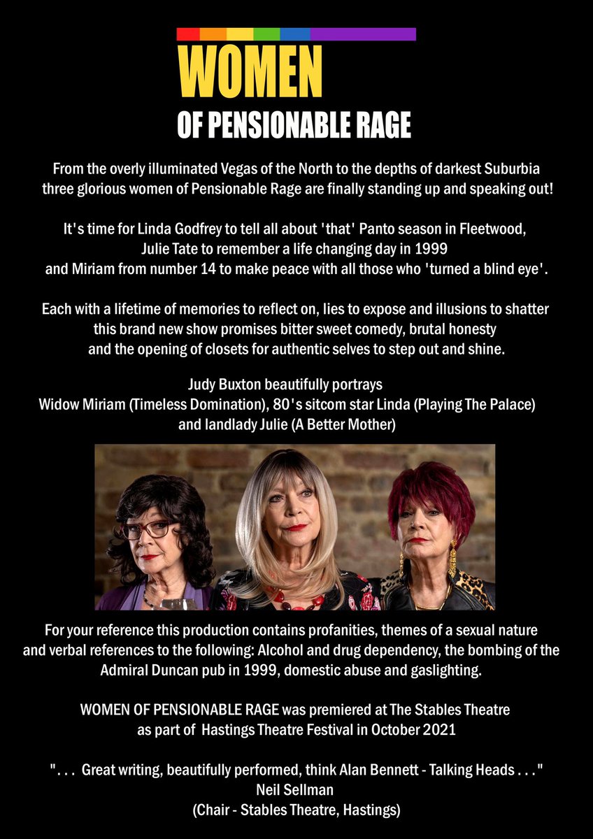 WOPRage's tweet photo. 10 DAYS TO GO!!!!
@TheatreGrove @JudyBuxton7 #eastbourne #theatre #onewomanshow @BBCSussex @Eastbournenews  https://t.co/rSgoziahKt https://t.co/bAzSthS4VK