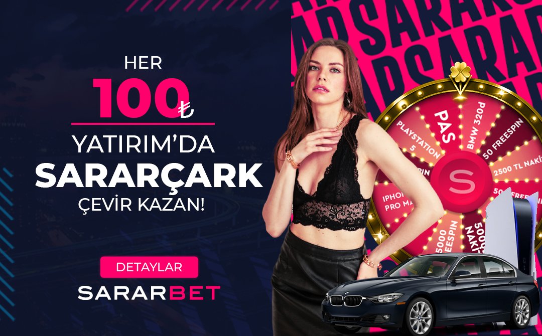 Yapacağınız Her 💯 TL Yatırıma SARARÇARK🎉 İle Büyük Ödüller Kazanma Fırsatı🎁🎁
Almış Olduğunuz Bonusların Yanı 🚀🚀Sıra Çark Bonusumuzdan Yararlanabilmektesiniz🎉🎉