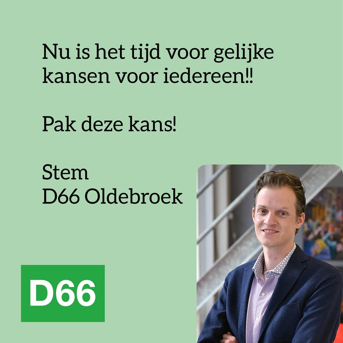 Stem nog vandaag of morgen voor gelijke kansen voor iedereen in de gemeente Oldebroek!

Voor een Oldebroek waar iedereen vrij is, maar waar we niemand laten vallen!