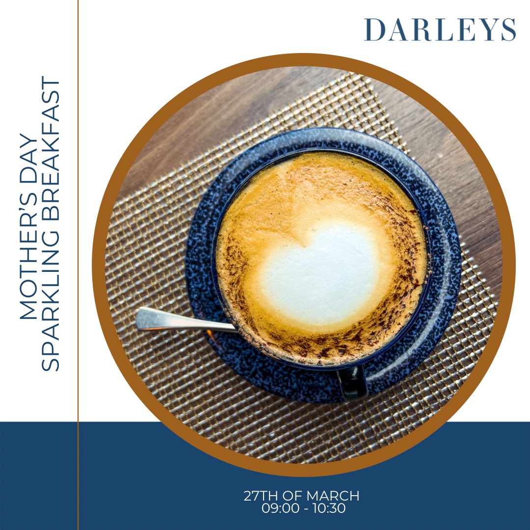 Mother’s Day is right around the corner! Have you made plans yet?

We’ve enabled the Sparkling Breakfast to be available on Sunday the 27th so you can celebrate with a glass of bubbly 🥂

There are only a couple of tables left for breakfast, so book now: darleys.com/book