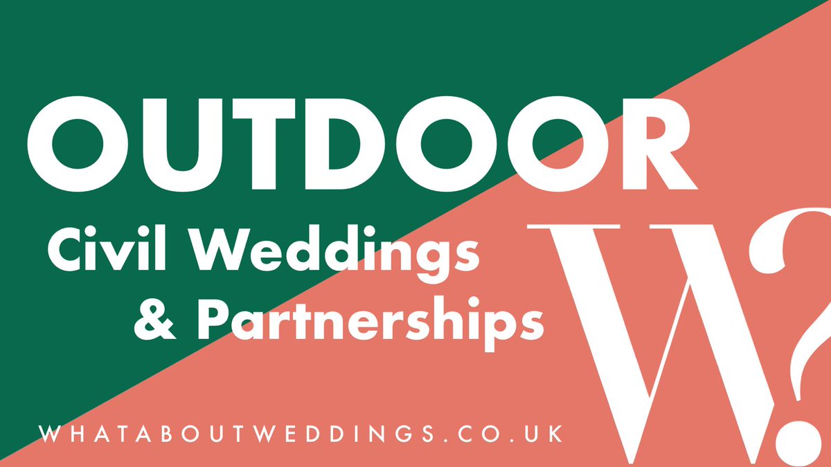 Outdoor weddings are here to stay! 😎

A sunny spring day seems to be the perfect time to announce that the temporary measures introduced last year to allow outdoor civil weddings and partnerships to take place at licensed venues in England and Wales will be made permanent... 🧵