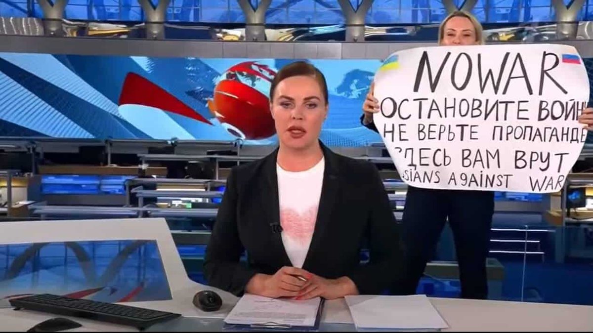 Please follow the incredibly brave <a href="/MarinaOvsy/">MarinaOvsy</a> she could face up to 10 years in prison for this defiance against Putin’s invasion of Ukraine . Let’s get her a million followers by end of week RT <a href="/BorisJohnson/">Boris Johnson</a> <a href="/Keir_Starmer/">Keir Starmer</a> <a href="/DeborahMeaden/">Deborah Meaden 🇺🇦</a> <a href="/rickygervais/">Ricky Gervais</a> <a href="/GaryLineker/">Gary Lineker</a> #Ukraine