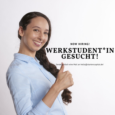 StartersCapital's tweet photo. Du studierst, bist wirtschaftlich interessiert und hast Bock auf einen Job in einem StartUp?💰🎉💪
Werkstudent*in m/w/d gesucht!
Unser Ziel: Kapital für StartUps vermitteln! 
Wo? In Mannheim
Arbeitszeit: Flexibel 
Spaßfaktor: Ziemlich groß!
Team: klein und entspannt😎
Melde dich! https://t.co/vrTGaF2UJP