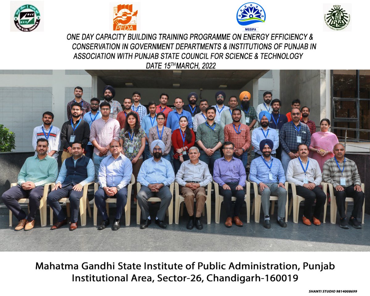 PedaEc's tweet photo. Capacity Building Training Program held on 15.03.22 at Chandigarh on the theme of Energy Conservation and Energy Efficiency in Buildings Sector 

Program was organized by @PedaEc through @mgsipa &amp; @PSCST_GoP  with the support of @beeindiadigital @DG_BureauEE @saurabh_diddi https://t.co/LoCHtt179v