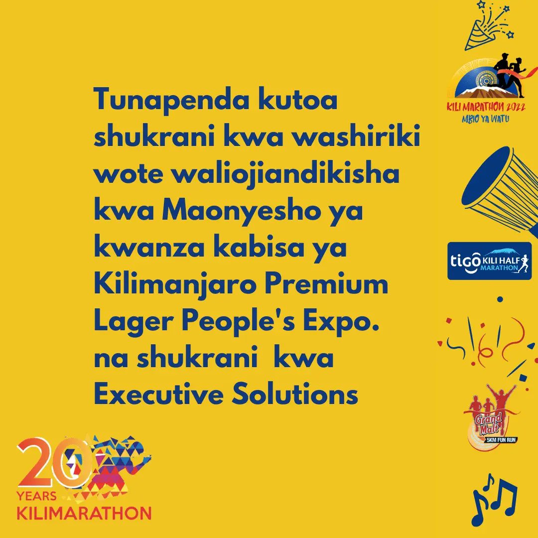 Tungependa kutoa shukrani kwa mashirika yote, pamoja na SME's, yaliyojisajili kwa Peoples Expo  mwaka huu. Ilikuwa ushirikiano mkubwa na tuko tayari kwaajili ya tukio linalofuata. Asante @executive_solutions_limited na timu kwa usaidizi wote.