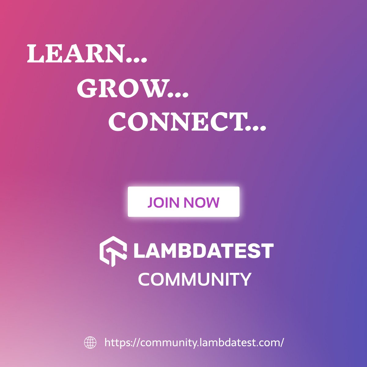 lambdatesting's tweet image. Do join the #LambdaTestCommunity bit.ly/3f19fwE where you get an opportunity to learn from other QAs and also give back to the community. 🔃🙌