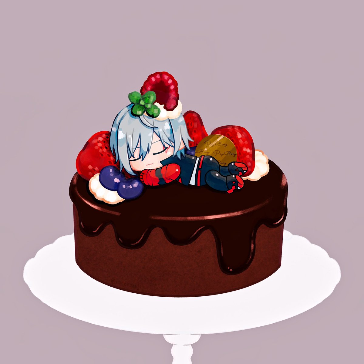 「🫐🍴🍓 」|七嶋(nanashima)のイラスト